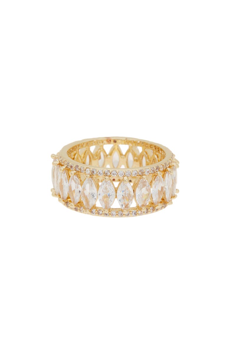 NORDSTROM RACK Goldtone CZ Eternity Band Ring, Main, color, 
