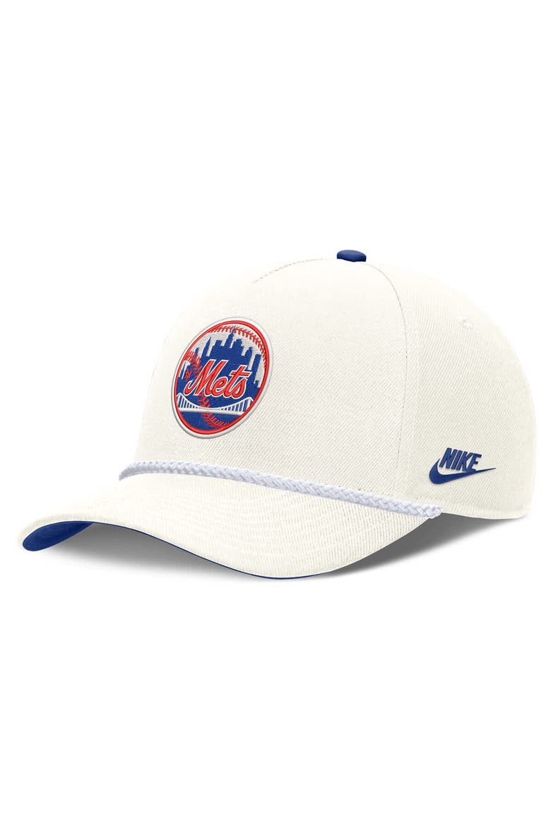 Men's Nike Cream New York Mets Cooperstown Rise Adjustable Hat, Main, color, Cream