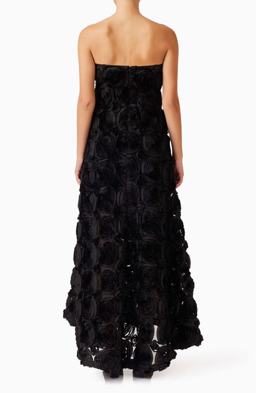 Elliatt Selena Rosette Strapless Maxi Dress
