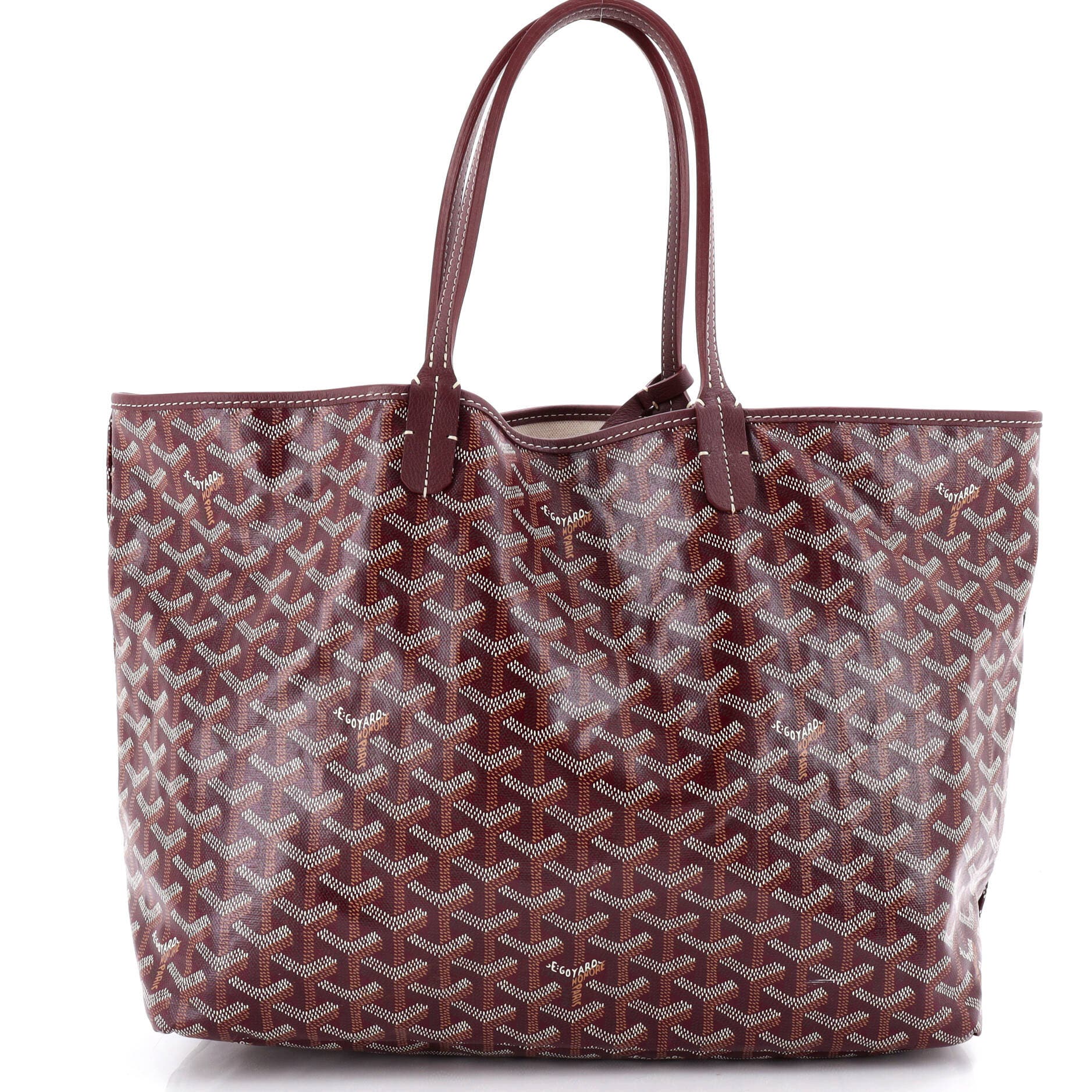 Pre-Owned Goyard Saint Louis Tote Coated Canvas PM, Main, color, Red