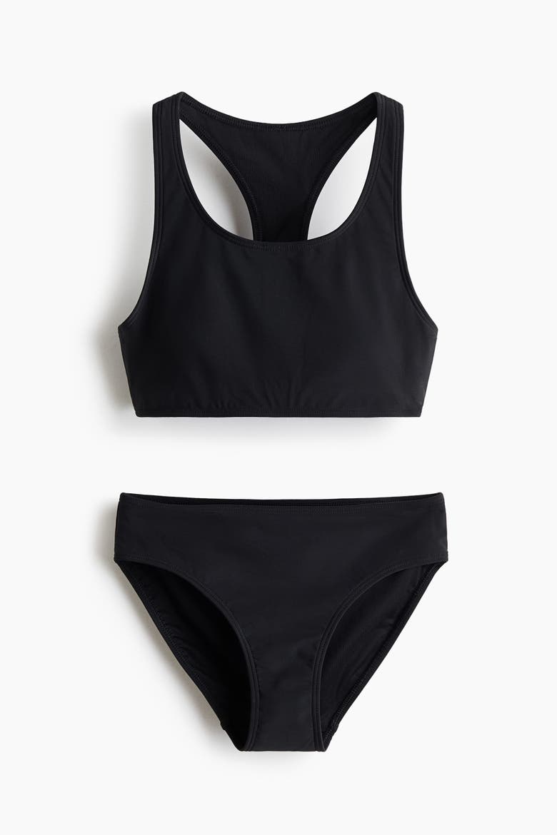Two-Piece Sports Swimsuit With Lycra® Xtra Life, Main, color, Black