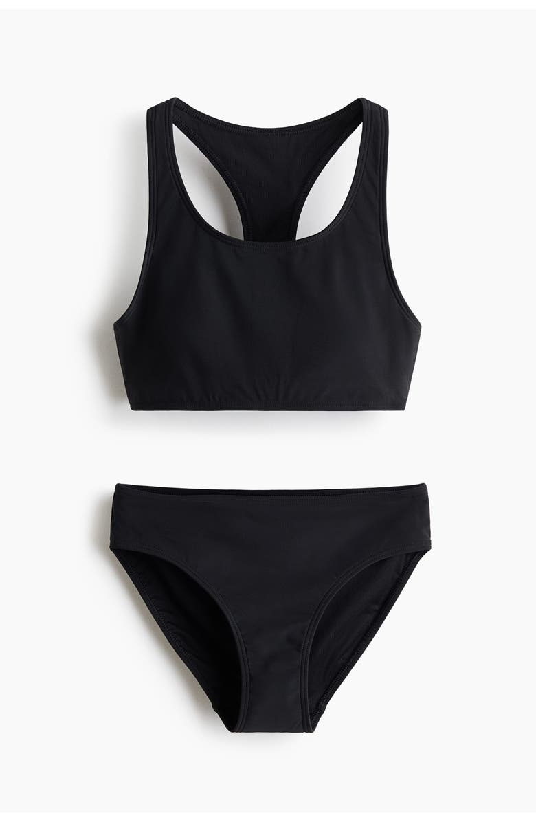 H&M Sports Bikini Set With Lycra<sup>®</sup> Xtra Life, Main, color, Black