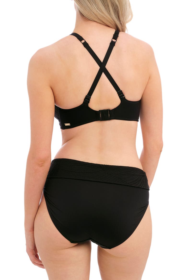 Ottawa Underwire Plunge Bikini Top, Alternate, color, BLACK