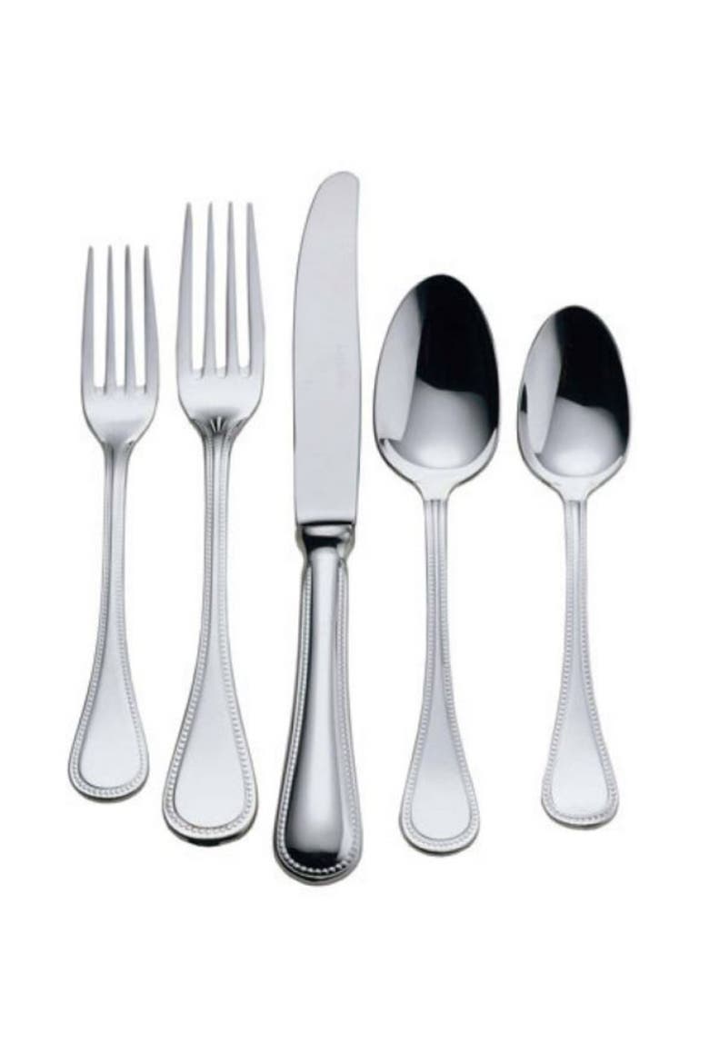 Le Perle 5 Piece Place Setting, Main, color, STAINLESS STEEL