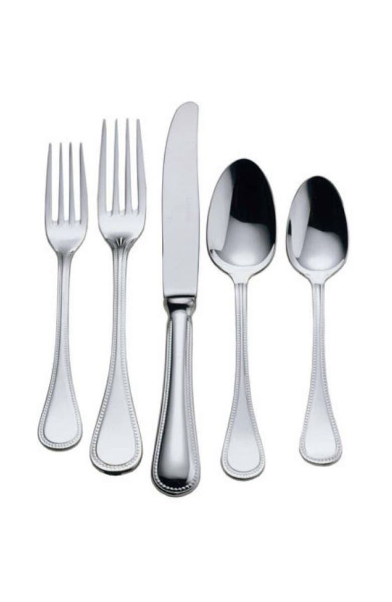 Couzon Le Perle 5 Piece Place Setting, Main, color, Stainless Steel