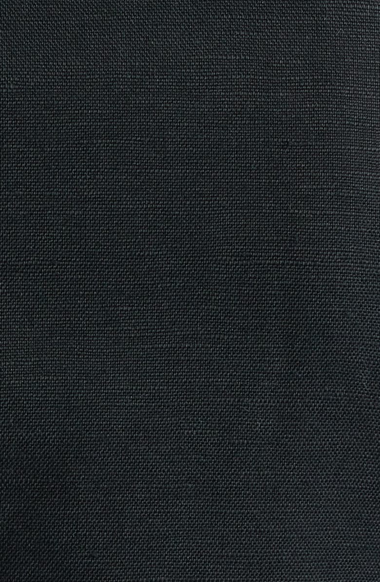 Open Edit Black Linen Blend Double Breasted Sport Coat, Alternate, color, Black