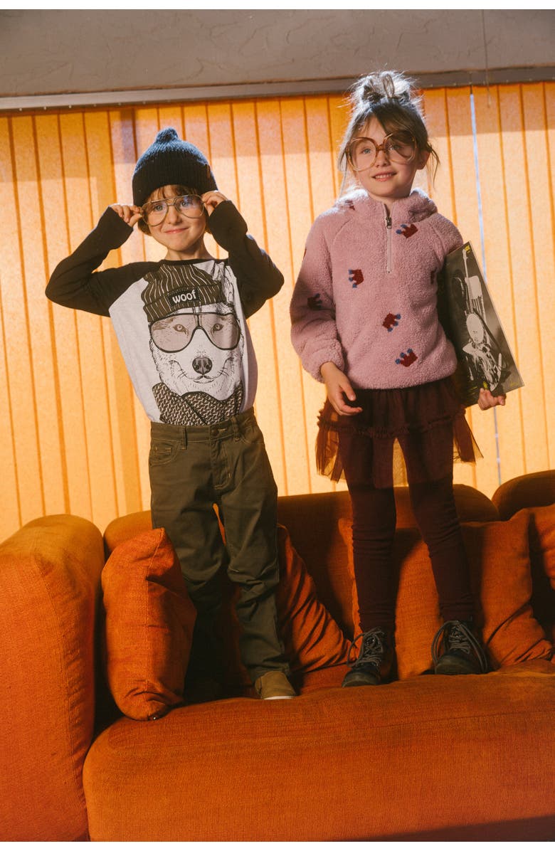 Deux par Deux Little Boy's Stretch Twill Straight Leg Pants Khaki Green, Alternate, color, 