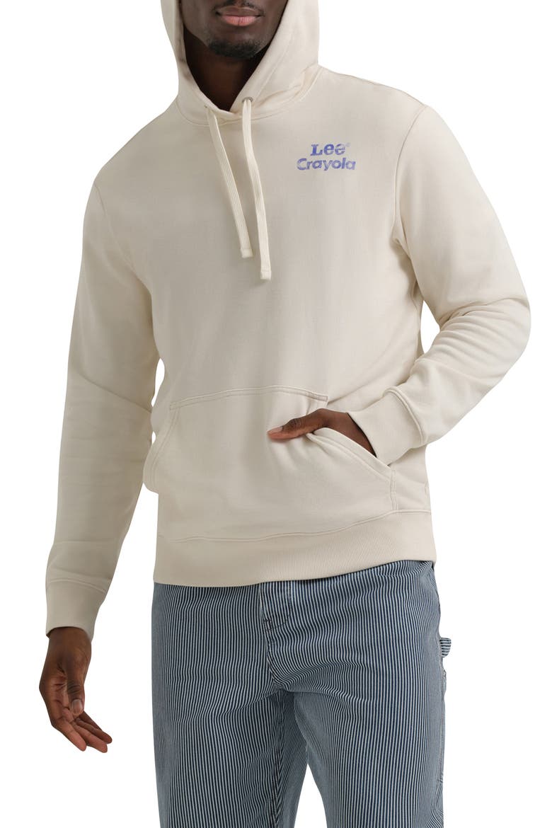 x Crayola Cotton Blend Hoodie, Main, color, ECRU