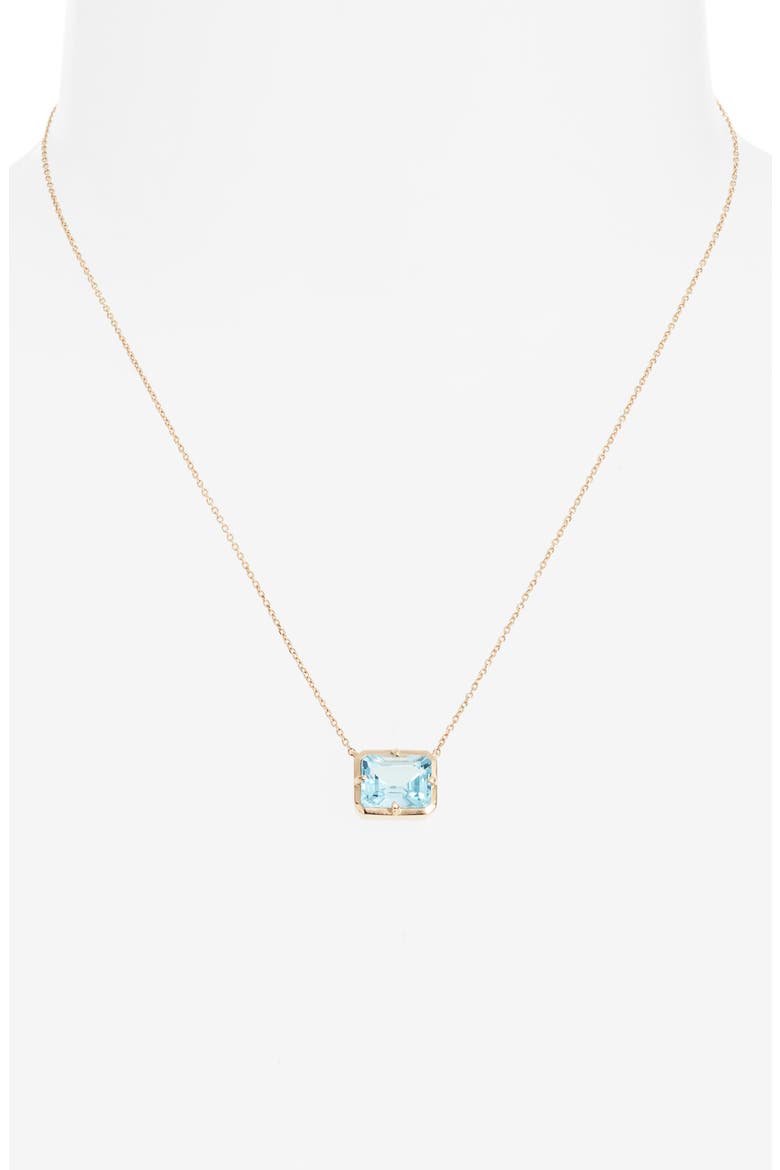Cléo Daniela Blue Topaz Pendant Necklace, Alternate, color, BLUE