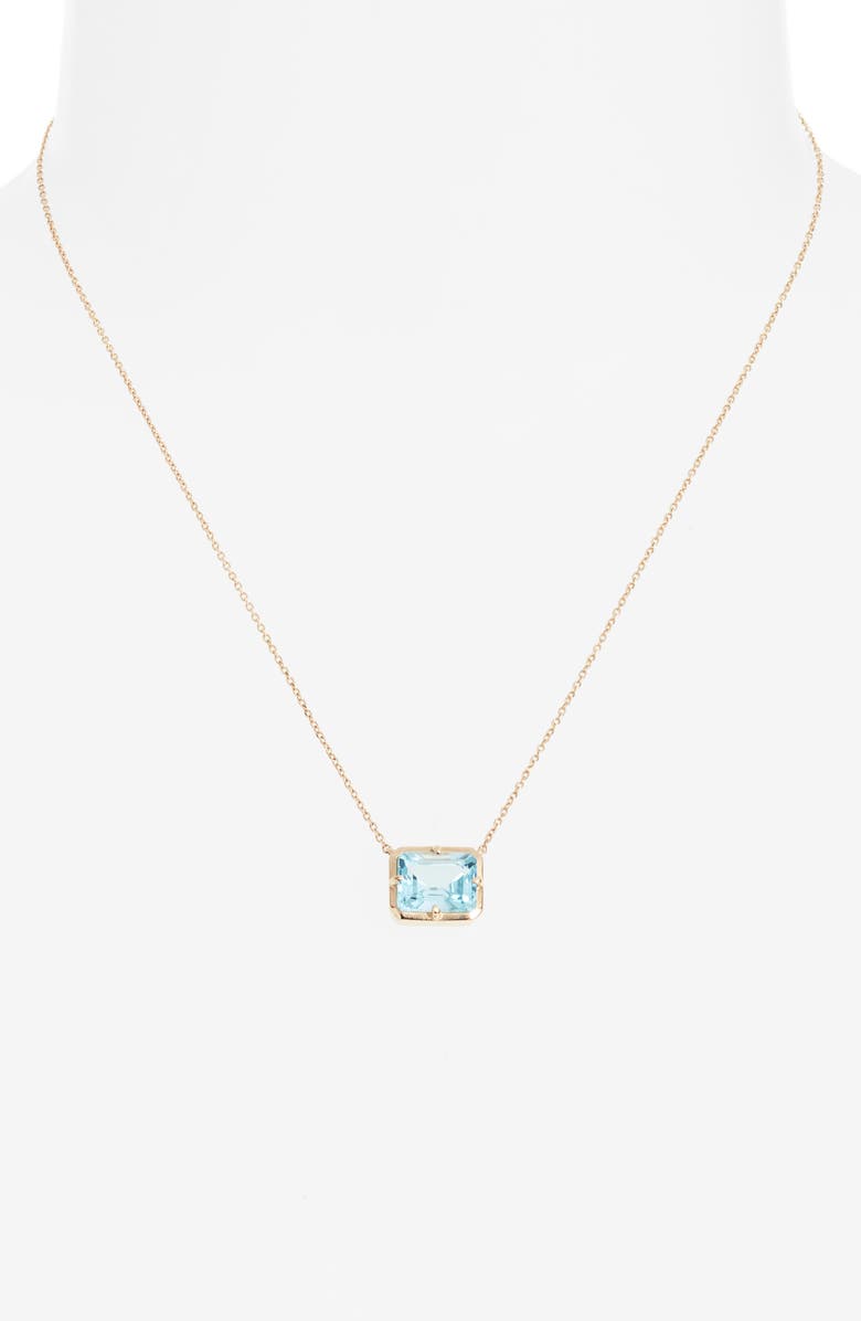 Anzie Cléo Daniela Blue Topaz Pendant Necklace, Alternate, color, Blue