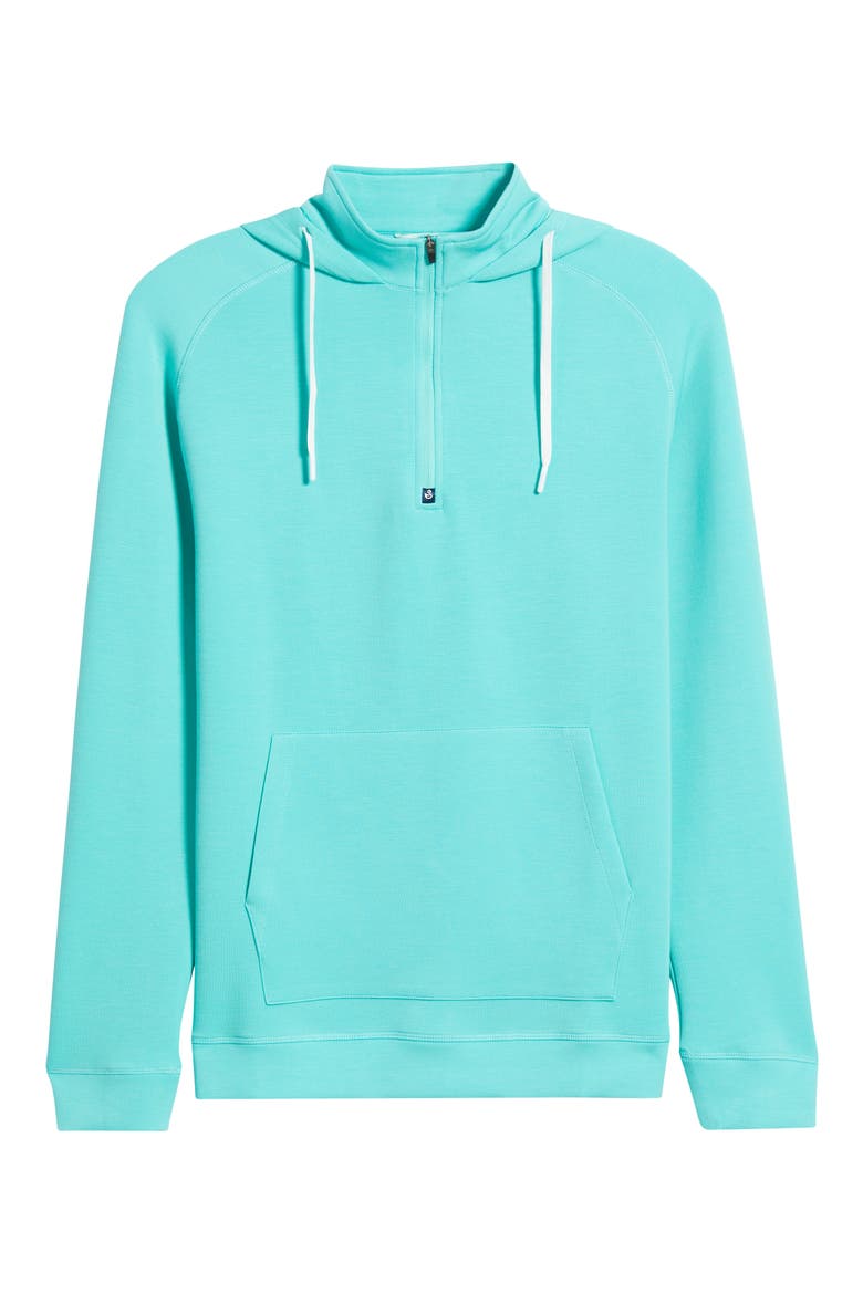 Jonathan Hooded Quarter Zip Performance Pullover, Alternate, color, OCEAN