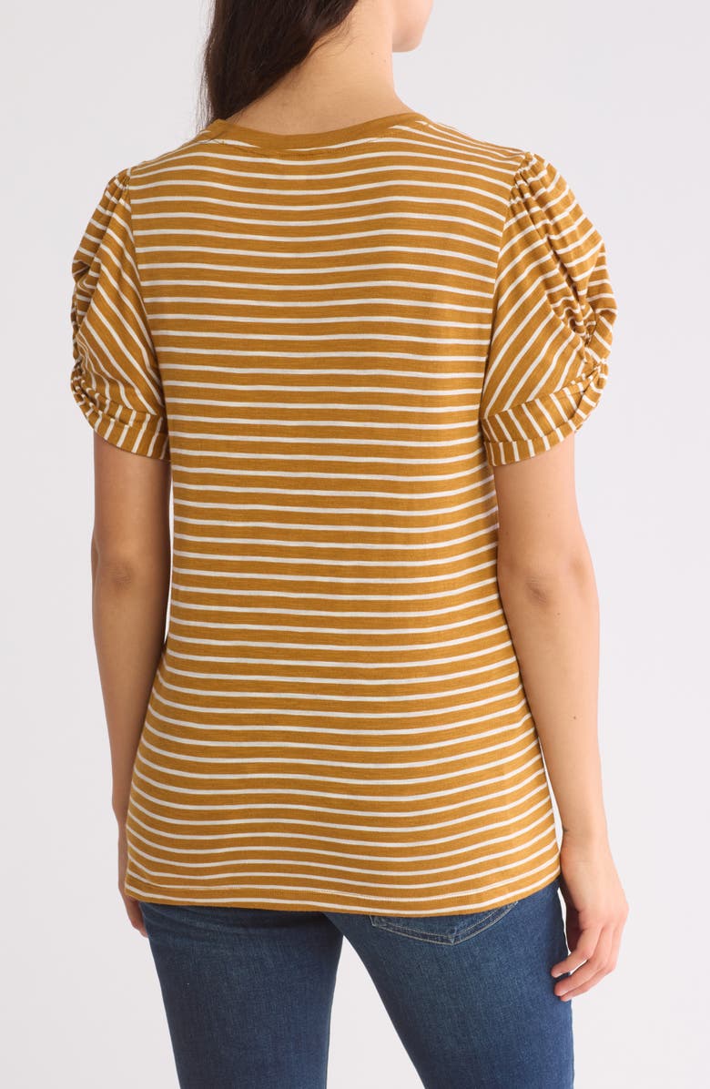 Caslon<sup>®</sup> Stripe Twist Sleeve T-Shirt, Alternate, color,