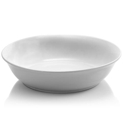 Gibson Home Wide 8.75 In. Stoneware Dinner And Serving Bowls , Set Of 4 In White