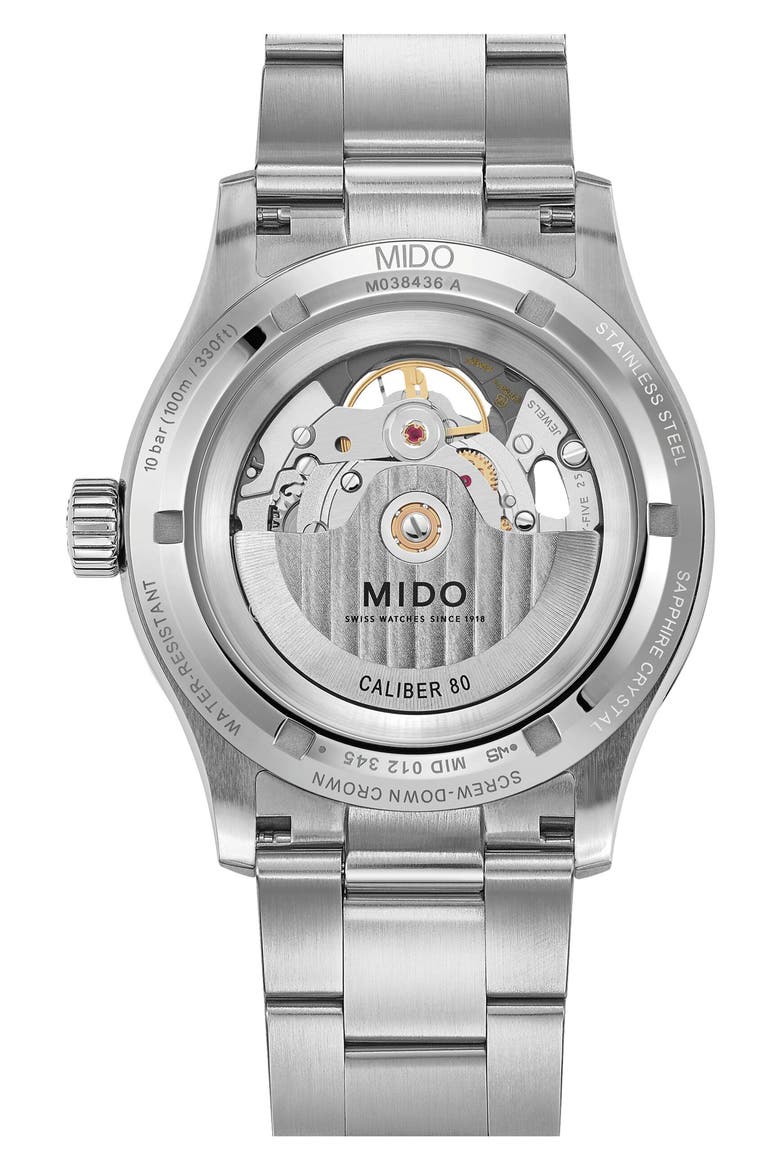 Multifort Skeleton Vertigo Automatic Bracelet Watch, 42mm, Alternate, color, SILVER