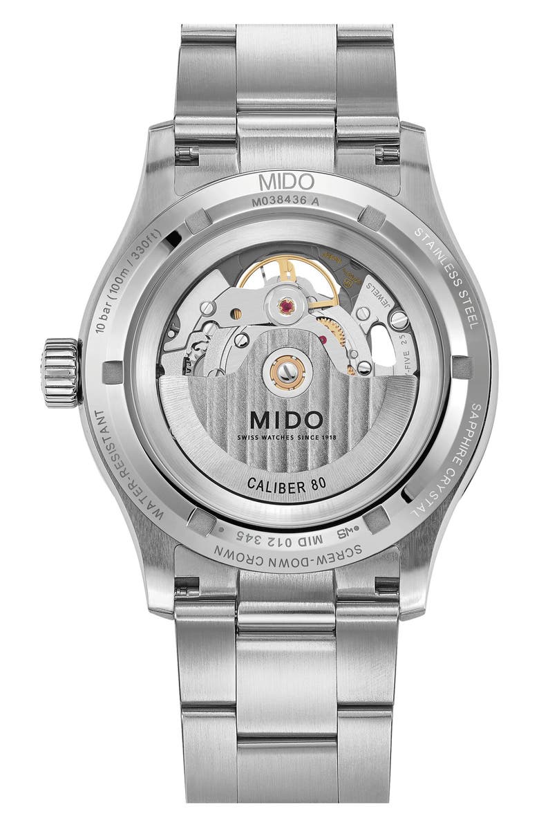 MIDO Multifort Skeleton Vertigo Automatic Bracelet Watch, 42mm, Alternate, color, 