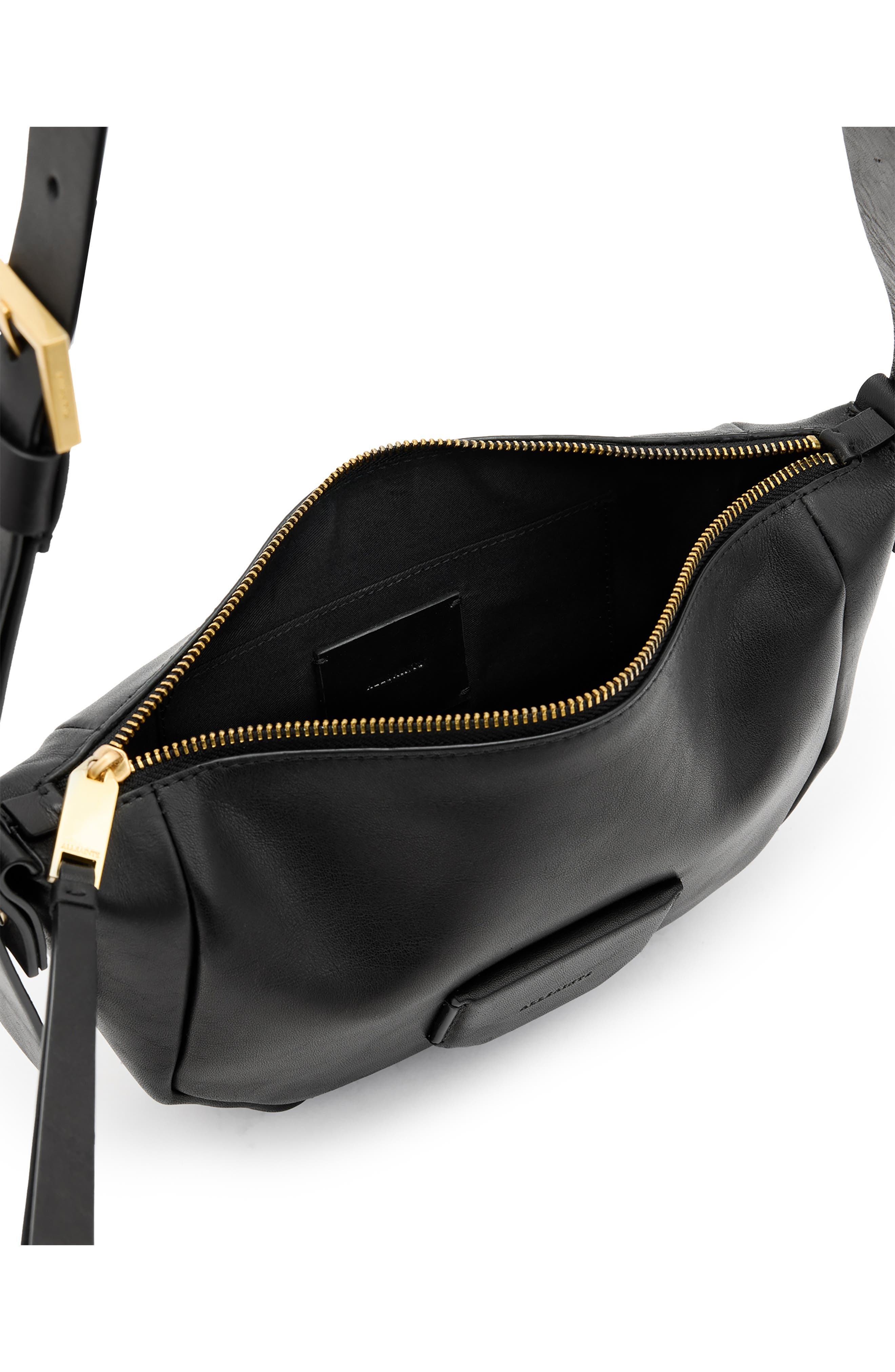 AllSaints Madea Leather Crossbody, Alternate, color, 