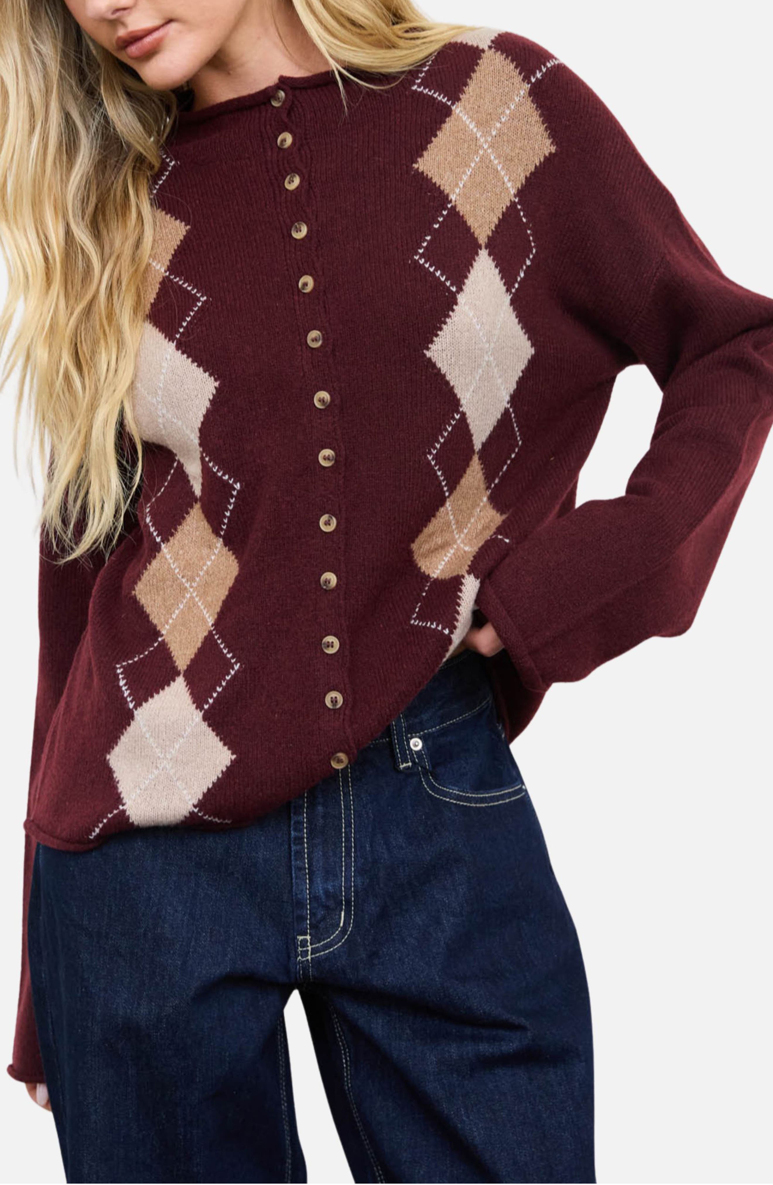 Argyle Cardigan