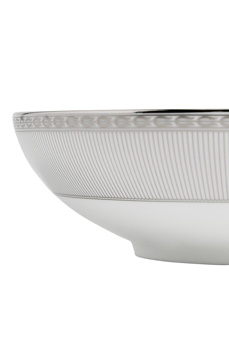 Wedgwood Silver Tonquin Bone China Cereal Bowl, Alternate, color, Silver