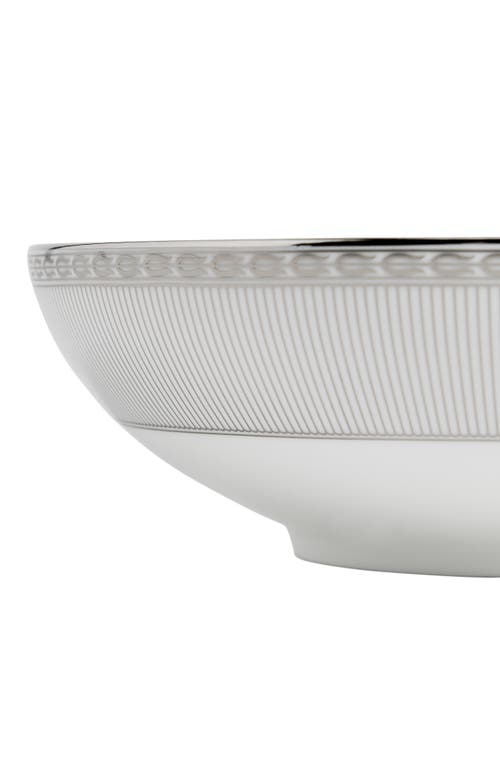 Wedgwood Silver Tonquin Bone China Cereal Bowl In White