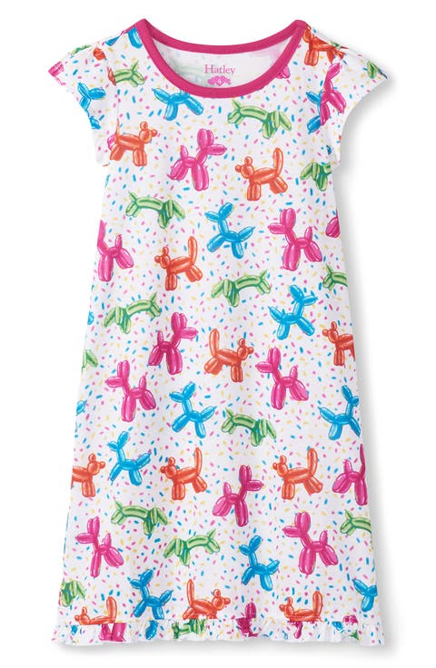 Kids' Balloon Pet Ruffle Hem Nightgown (Little Kid & Big Kid)