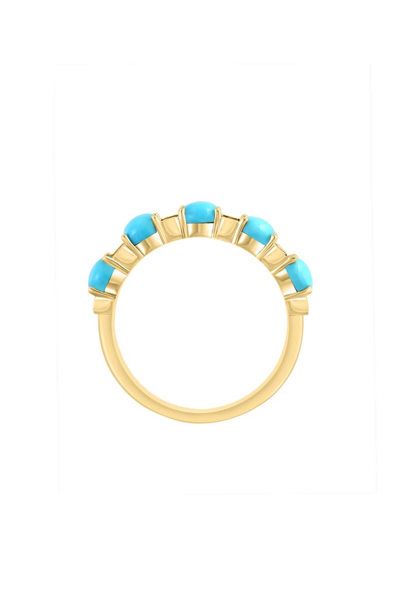 EFFY 14K Yellow Gold Diamond & Turquoise Ring, Alternate, color, Blue