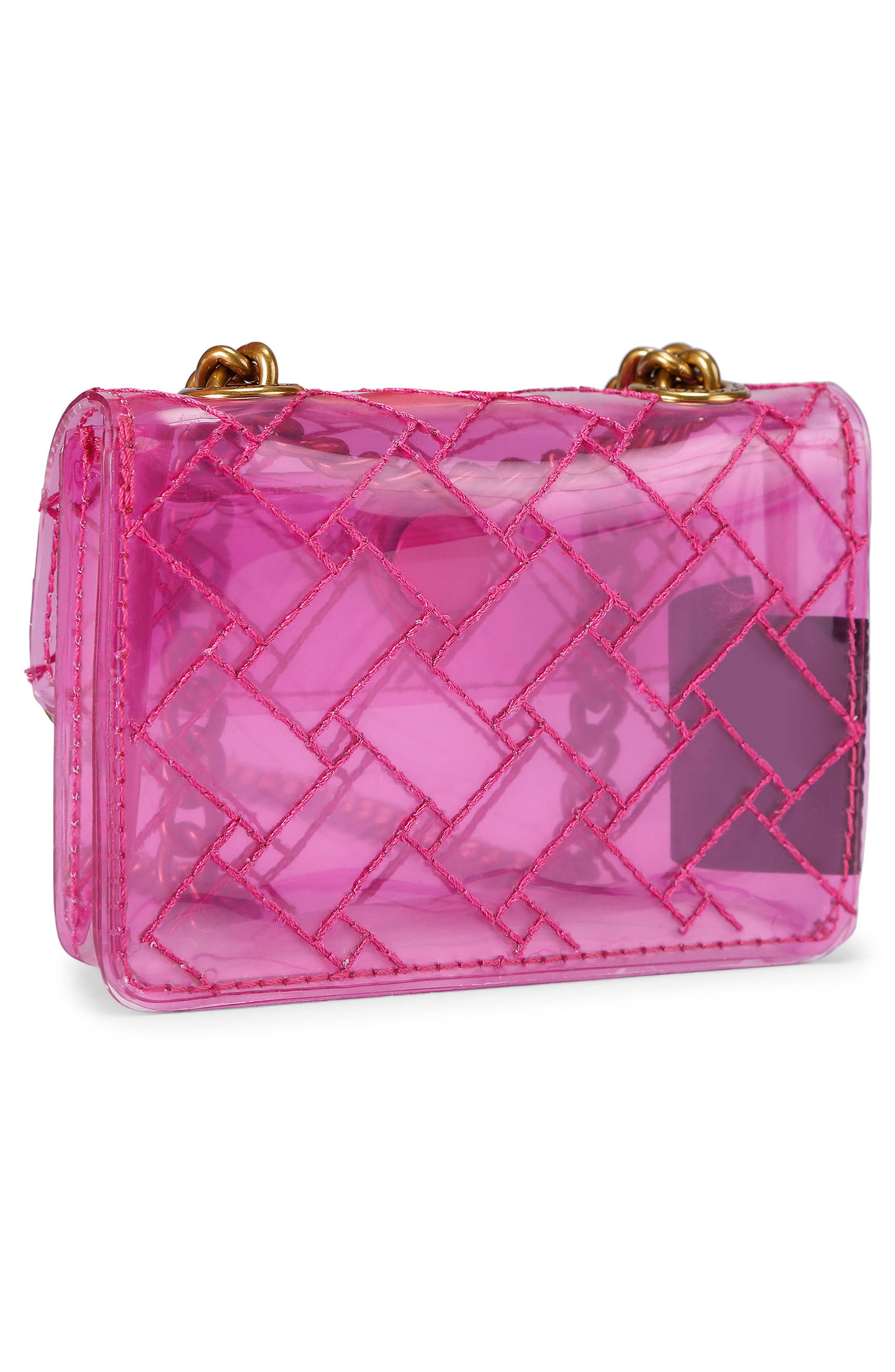 Micro Kensington Vinyl Crossbody Bag, Alternate, color, BRIGHT PINK