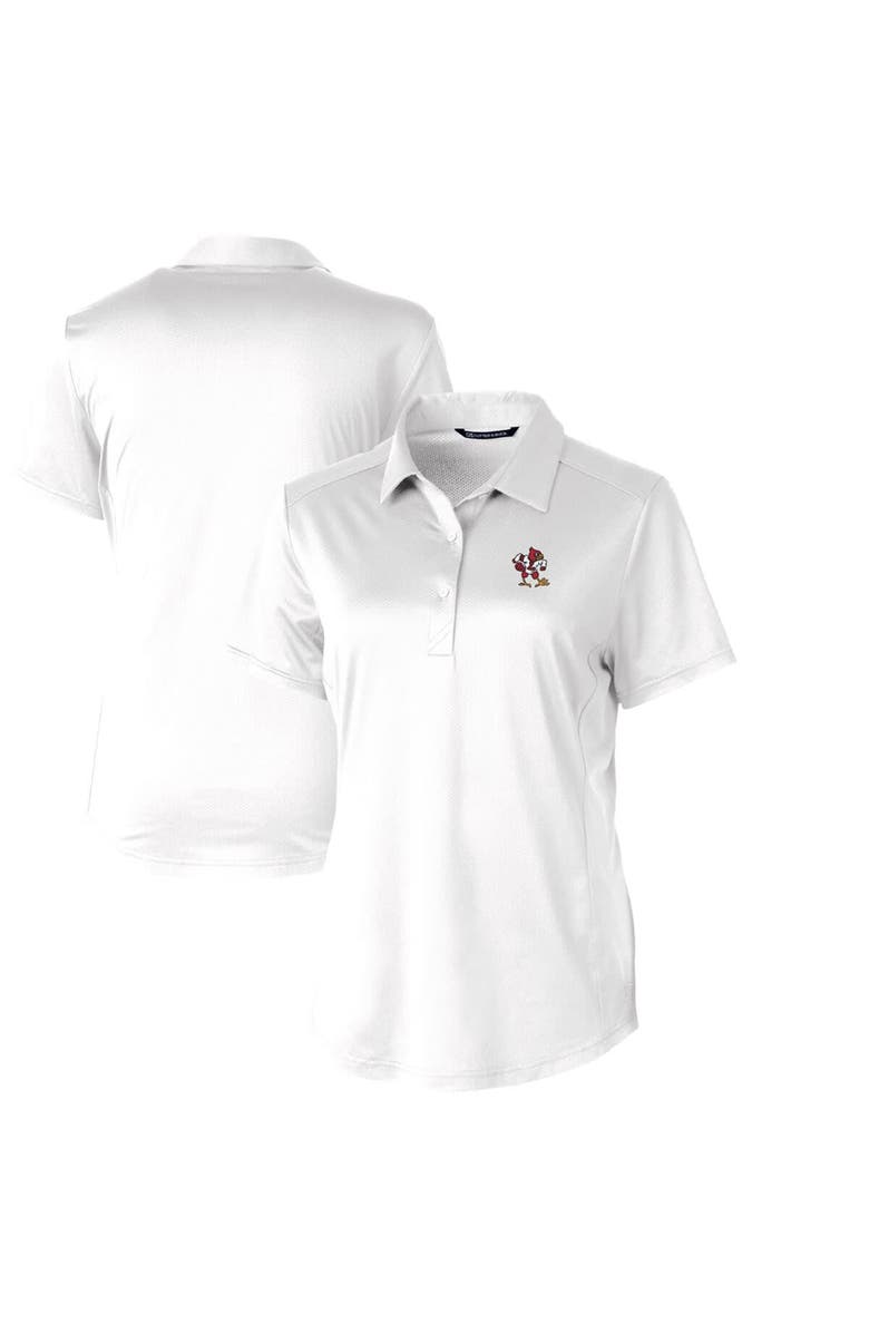 Cutter & Buck Women's Cutter & Buck White Louisville Cardinals Vault Prospect Textured Stretch Polo, Alternate, color, 