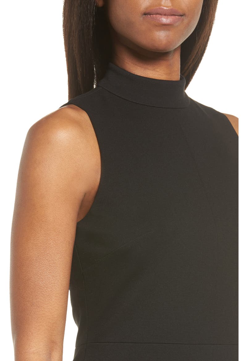 Italian Ponte Knit Sheath Dress, Alternate, color, BLACK
