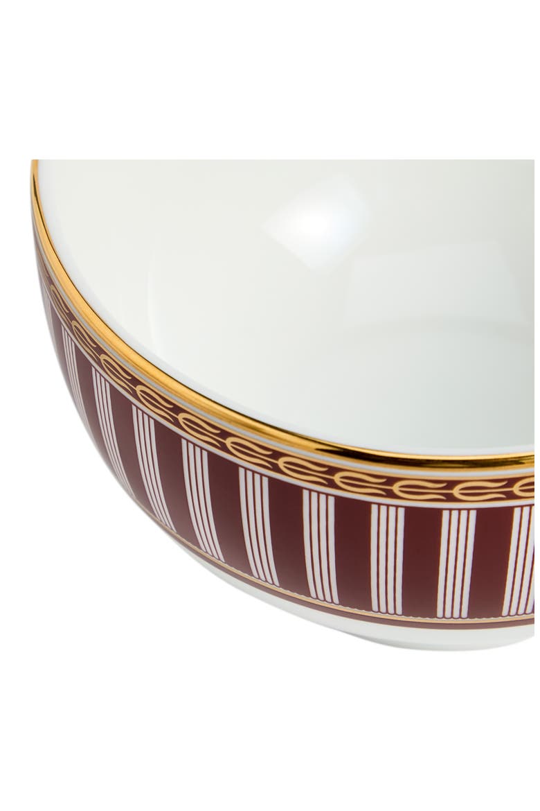 Red Splendor 22K Gold Accent Bone China Bowl, Alternate, color, MULTI