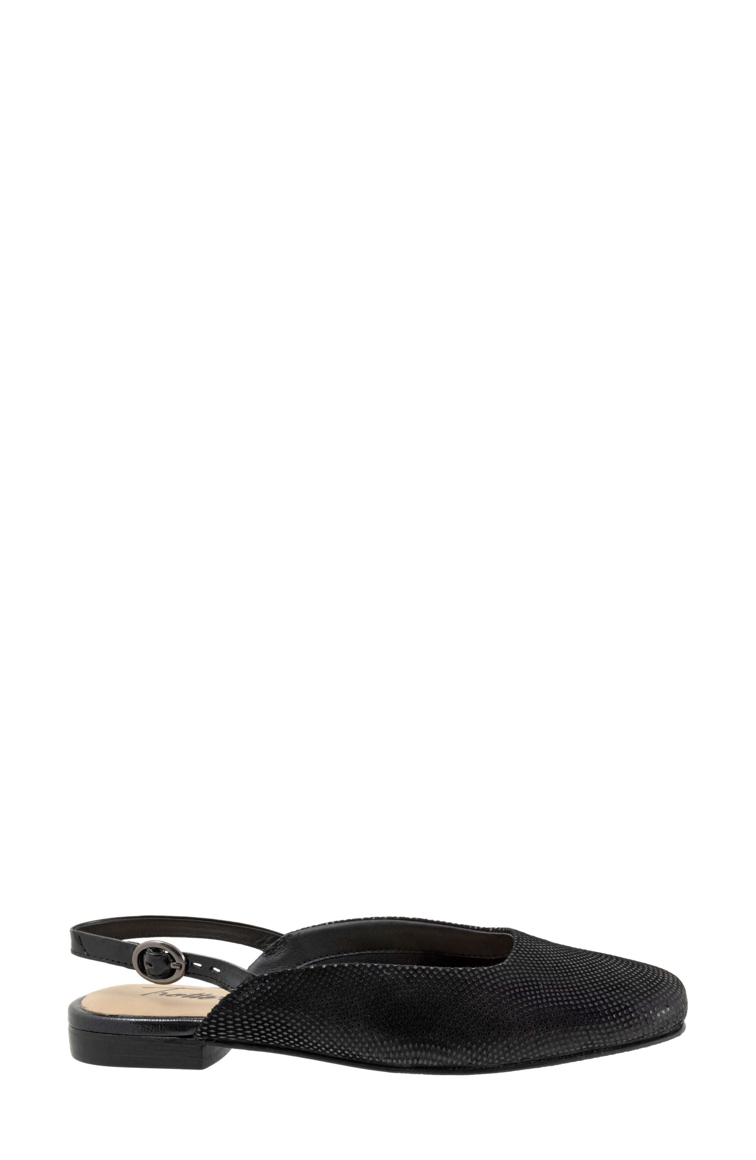 Trotters Holly Slingback Flat, Alternate, color, Blk Mini Dot