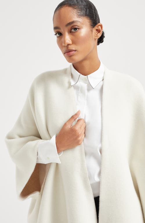 Brunello Cucinelli Gestricktes Cape Mit Fransensaum In Panama