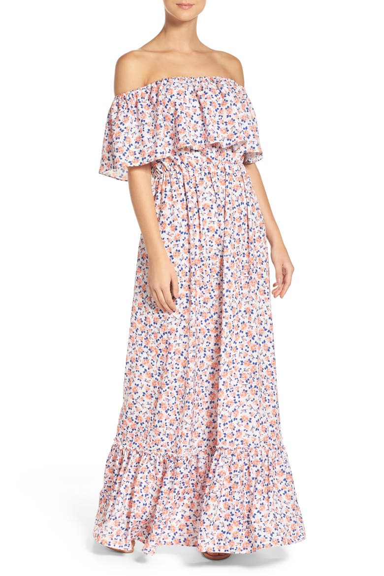 Tiered Maxi Dress, Main, color, DITSY ROSE