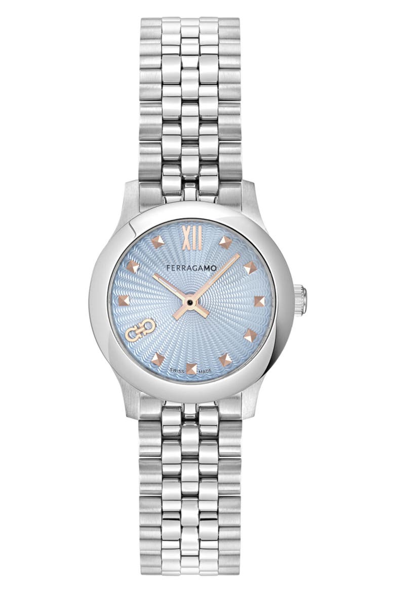 Duo Mini Bracelet Watch, 25mm, Main, color, STAINLESS STEEL/ BLUE
