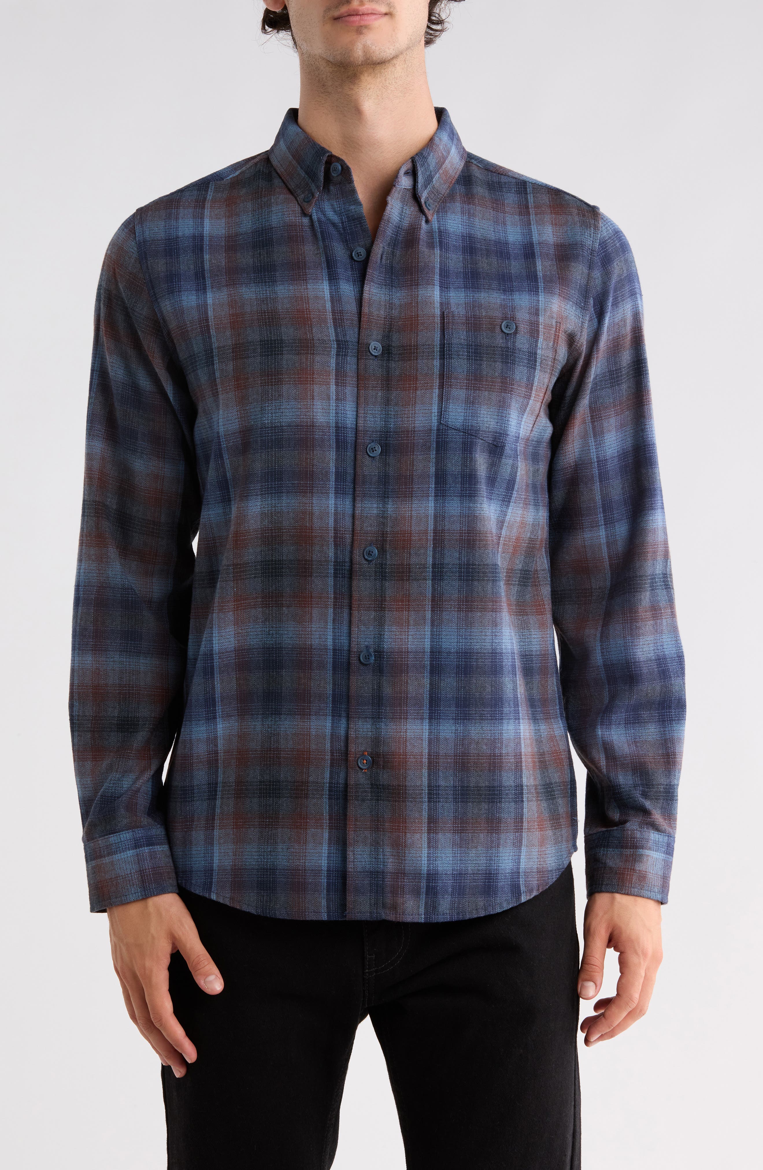 Plaid Flannel Button Down Shirt
