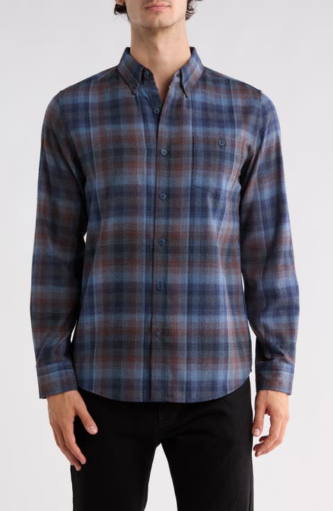 Plaid Flannel Button Down Shirt