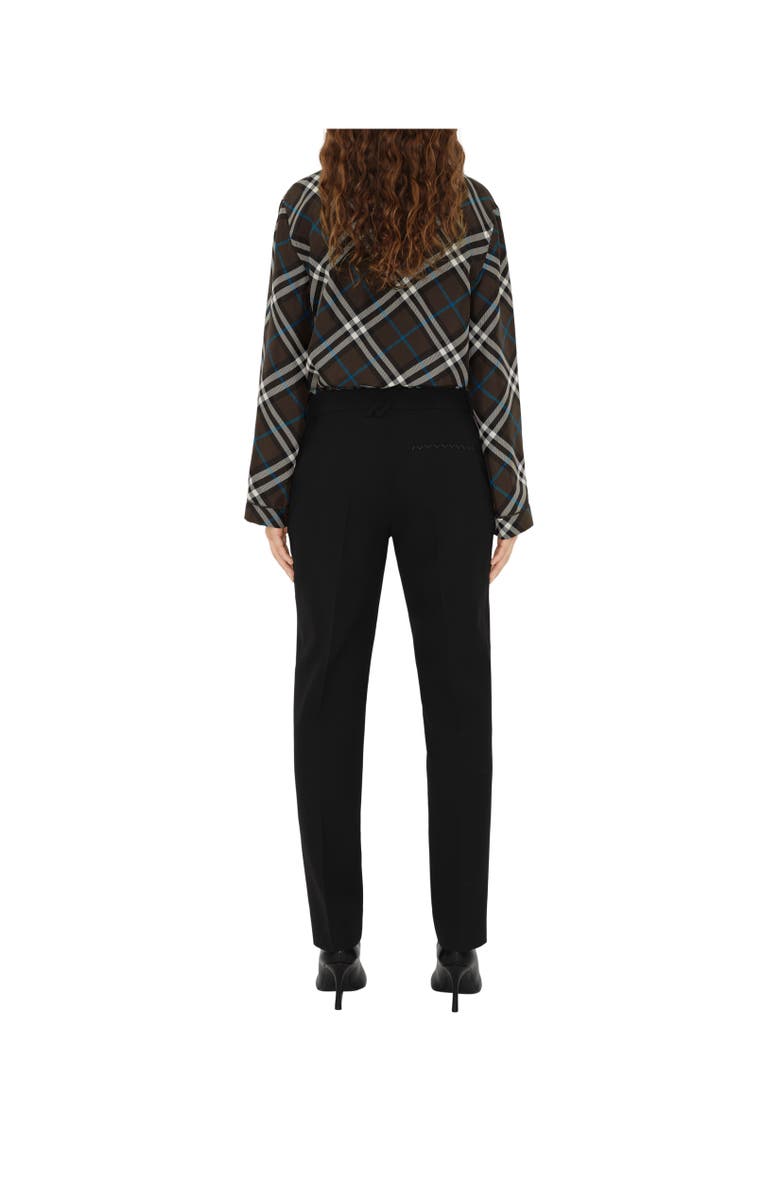 Burberry Regular Fit Check Silk Pyjama Shirt, Alternate, color, 