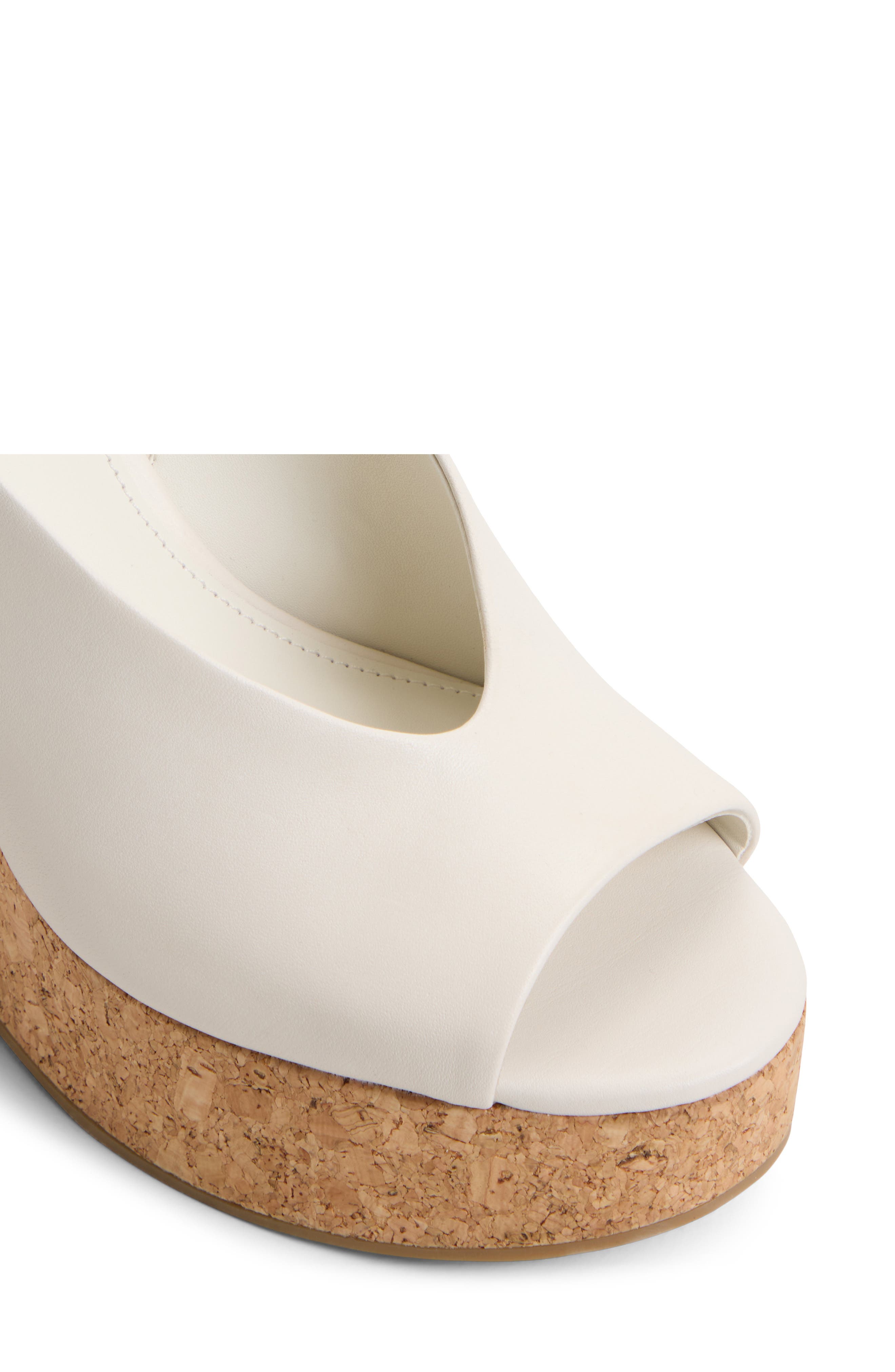 ALDO Tatianah Platform Wedge Sandal, Alternate, color, White/ Bone