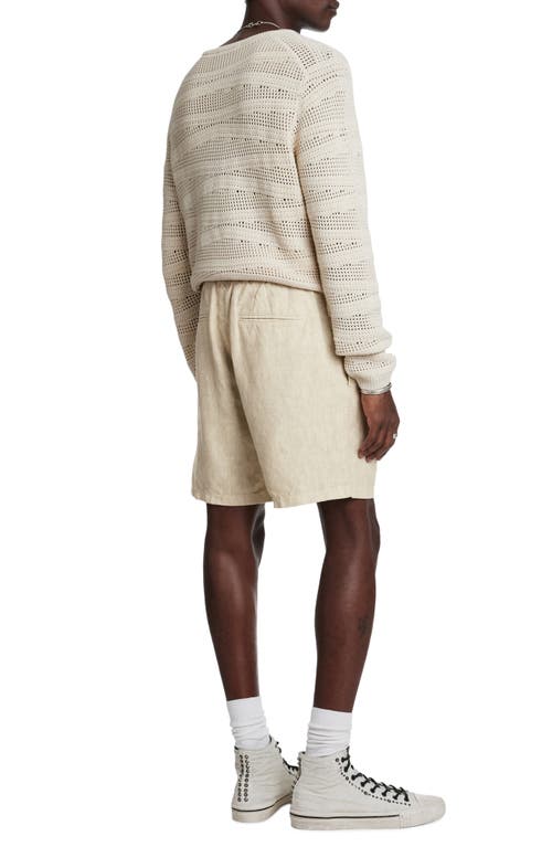 John Varvatos Daryl Drawstring Linen Blend Shorts