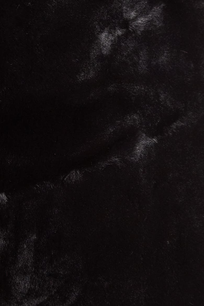 Faux Fur Infinity Scarf, Alternate, color, BLACK