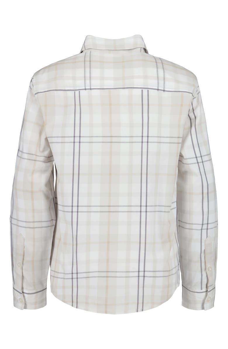 Calvin Klein Plaid Button-Up Shirt, Alternate, color, Lunar Rock