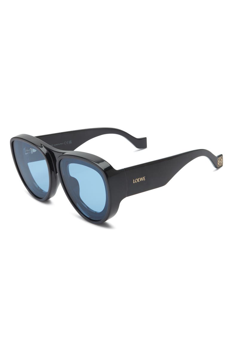 Loewe Signature Pilot Sunglasses, Alternate, color,