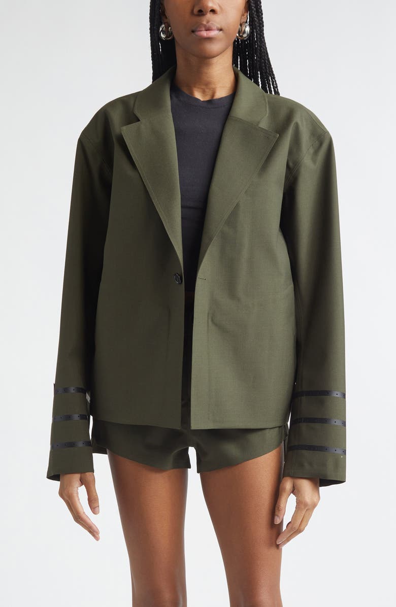 Coperni Technical Tailored Jacket, Main, color, Green Khaki Green