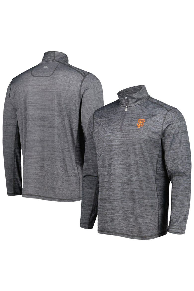 Men's Tommy Bahama Gray San Francisco Giants Delray IslandZone Half-Zip Top, Main, color, Gray