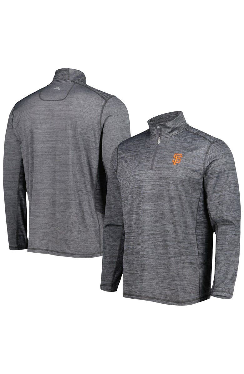 Tommy Bahama Men's Tommy Bahama Gray San Francisco Giants Delray IslandZone Half-Zip Top, Main, color, Gray