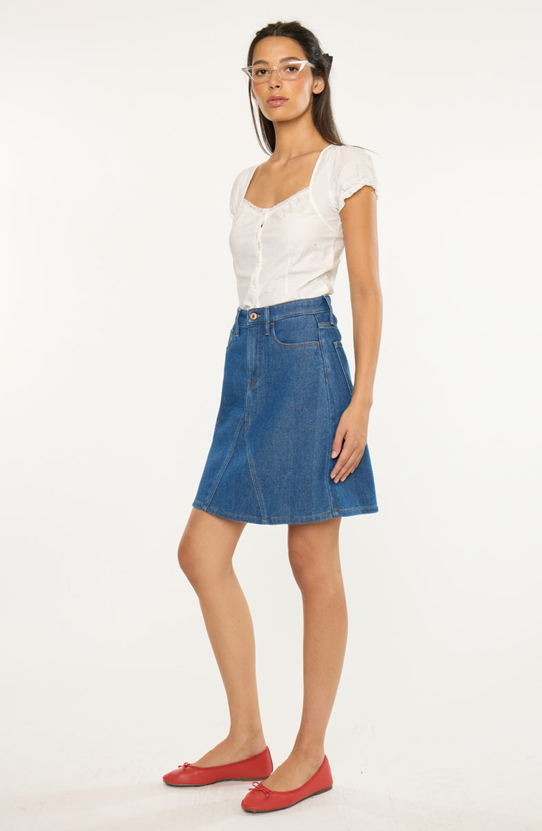 KanCan Trina High Rise Skirt, Alternate, color, Medium Wash