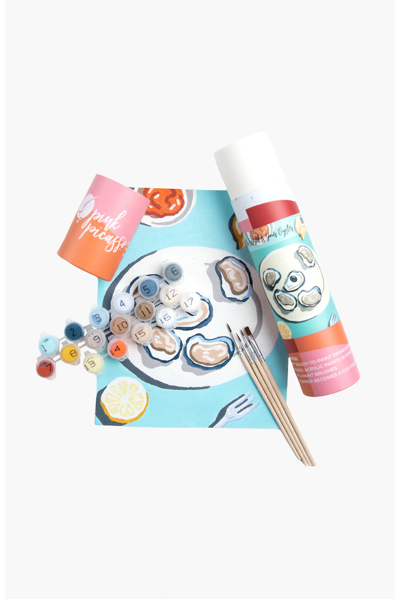 The World Is Your Oyster Paint by Numbers Kit, Main, color, Teal / White