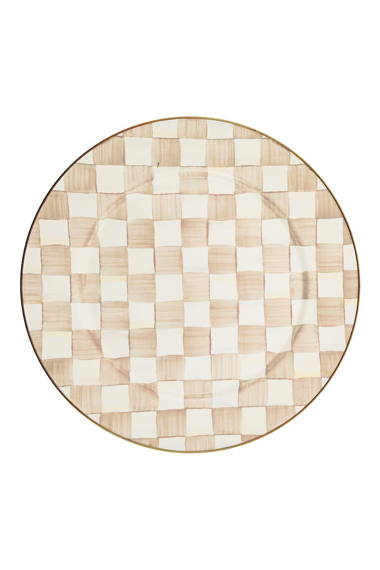 Mocha Check Serving Platter, Main, color, MOCHA