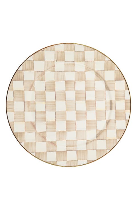 Mocha Check Serving Platter