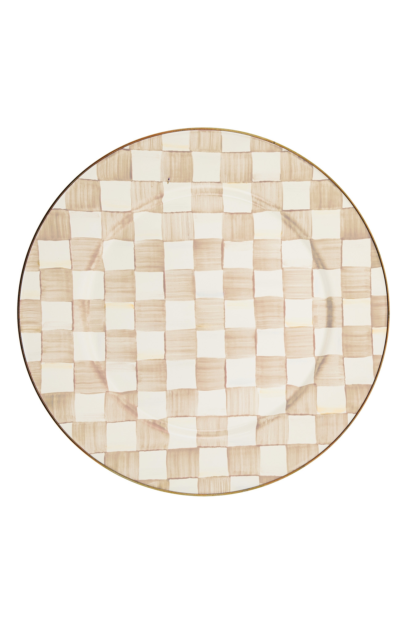MACKENZIE CHILDS Mocha Check Serving Platter - Mocha