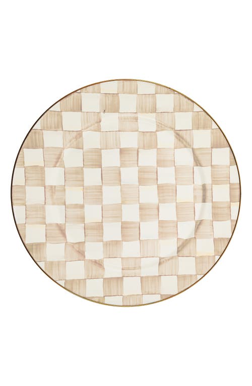 Mackenzie-childs Mackenzie Childs Mocha Check Serving Platter In Brown